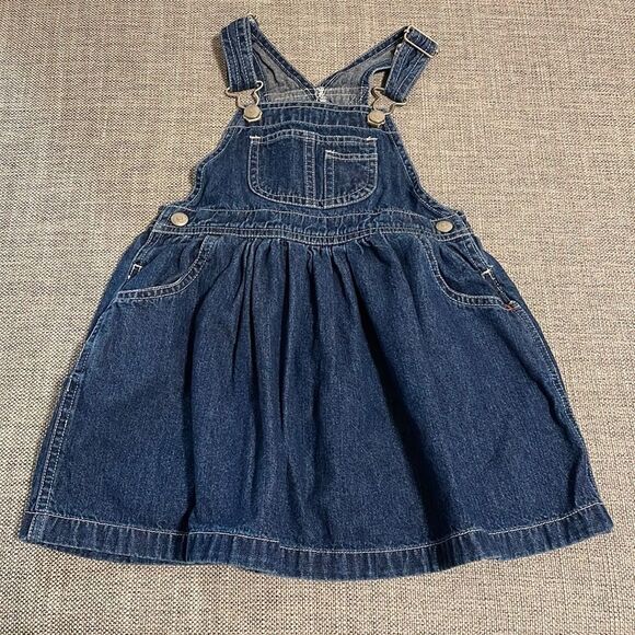 Gap Toddler Girl 2 years Girls Denim Dress Skirt Overalls Romper - Picture 1 of 10